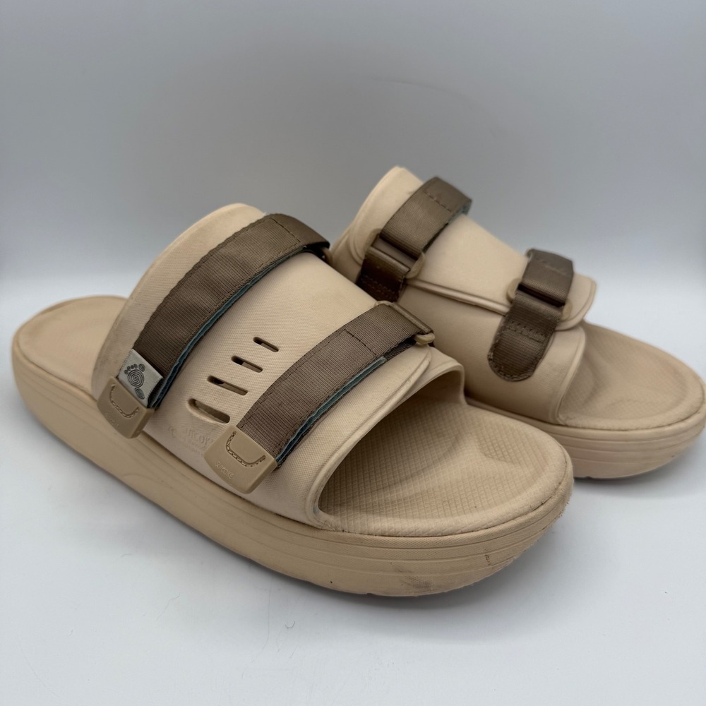 Suicoke Adjustable‎ Slide Sandals URICH Beige Casual Comfort Slides